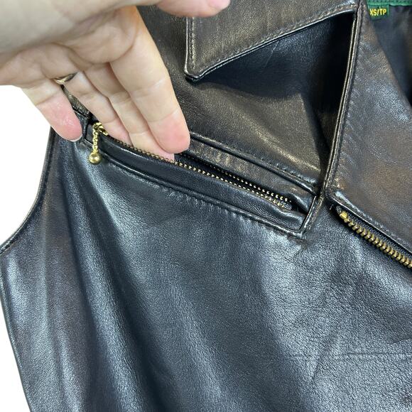 Danier Buttery Soft Leather Asymmetrical Zip Vest w/ Belt Women's XS - Picture 4 of 11